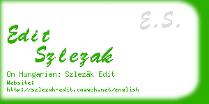 edit szlezak business card